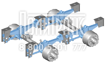 Подвеска односкатная 2*9т высокая рессорная Политранс(ТСП)/L1 9417А-2900002